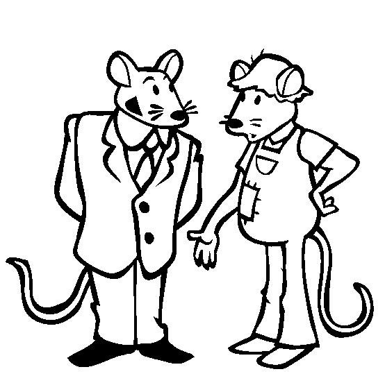 City Mouse Country Mouse Online Coloring Page